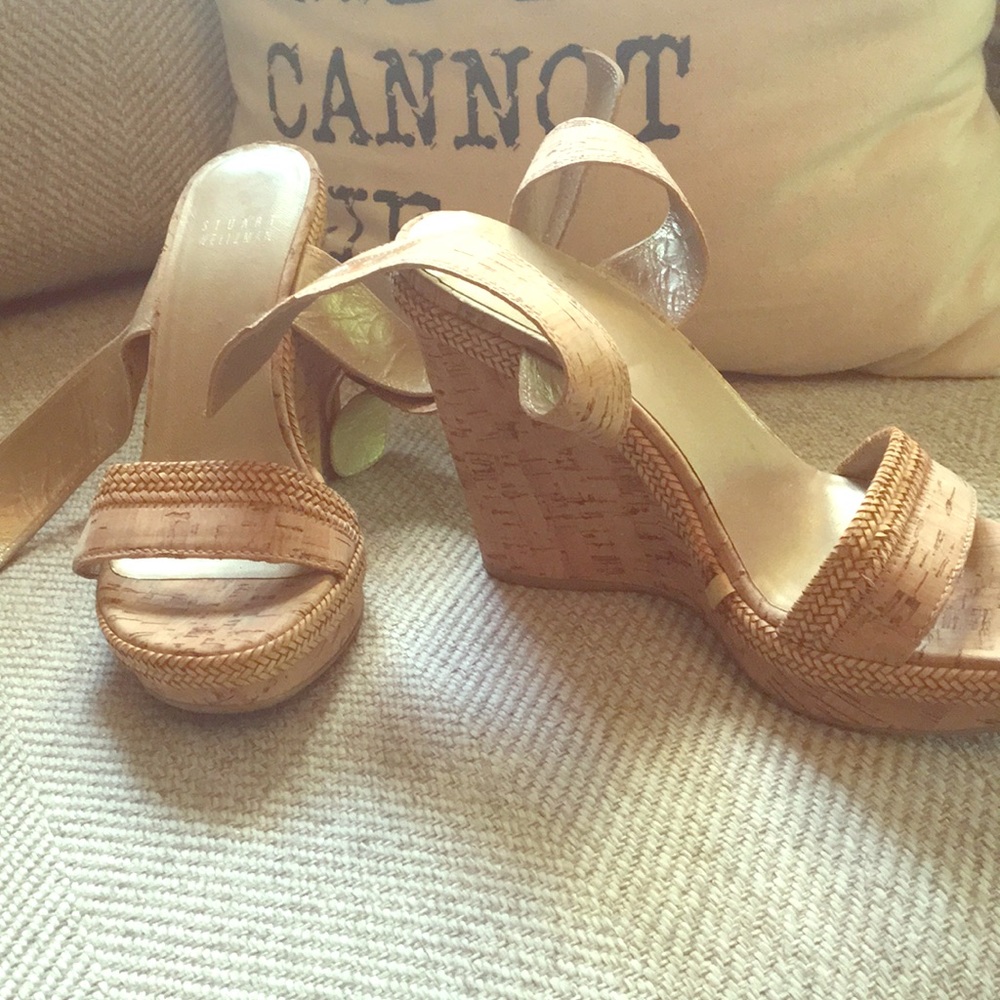 Stuart Weizman cork sandals size 6.5N